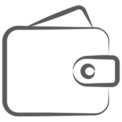 
A linear vector of cash wallet, editable icon 
