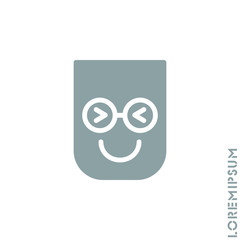 Smile icon. Happy, laughing, emotions icon. Simple vector expression of mood icons for ui and ux, website or mobile application. Gray on white background