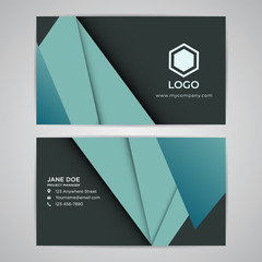 Business Card ID Template Mockup Abstract Modern Design Vector Graphic EPS10