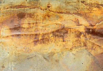 Panoramic grunge rusted metal texture, rust and oxidized metal background. Horizontal