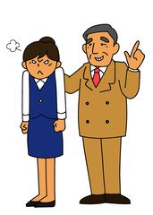 女性社員とセクハラ上司
