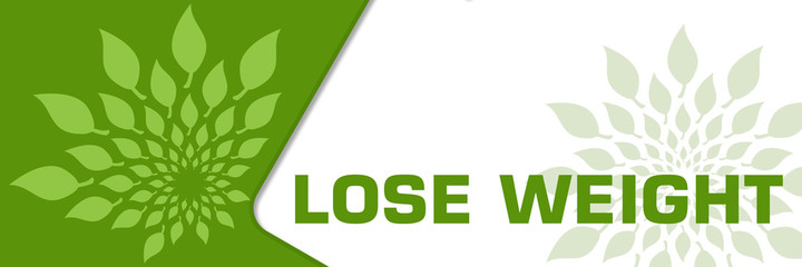Lose Weight Green White Leaves Circular Rounded Left 