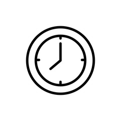 Clock time icon. Simple line, outline vector elements of cabinet accessories icons for ui and ux, website or mobile application