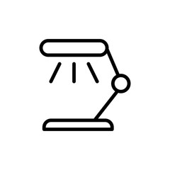 Table. Lamp icon. Simple line, outline vector elements of cabinet accessories icons for ui and ux, website or mobile application