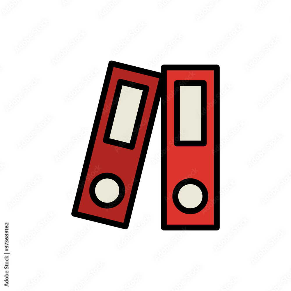 Poster document folder icon. simple color with outline vector elements of cabinet accessories icons for ui 