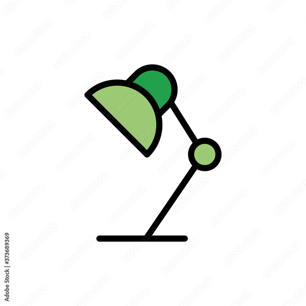 Poster table lamp tool icon. simple color with outline vector elements of cabinet accessories icons for ui 