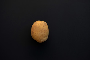 Fototapeta premium Potato head on black background