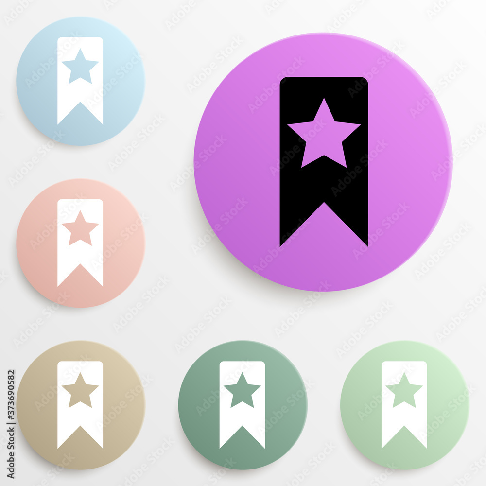 Poster tab badge color set. simple glyph, flat vector of web icons for ui and ux, website or mobile applica