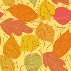 seamless autumn background from leaves