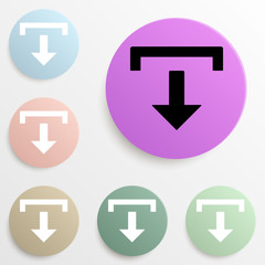 Fototapeta premium download badge color set. Simple glyph, flat vector of web icons for ui and ux, website or mobile application