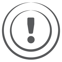 
Exclamation mark icon in linear style, punctuation mark
