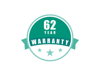 62 Year Warranty image vectors