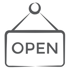 
Editable vector design of shop open board icon
