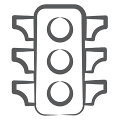 
Traffic signals or traffic lights vector in linear design 
