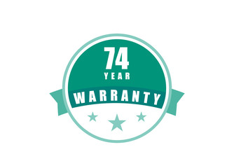 74 Year Warranty image vectors