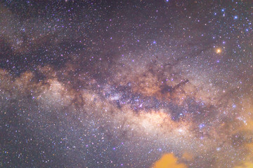 Milky way galaxy with stars and space dust in the universe.