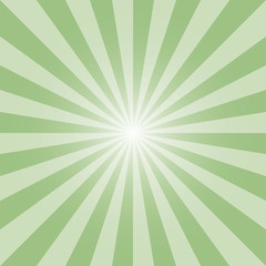Sunburst background template. Green rectangular recto backdrop design. Sage green sun rays pattern. Soft green sunbeam background design for various purposes.