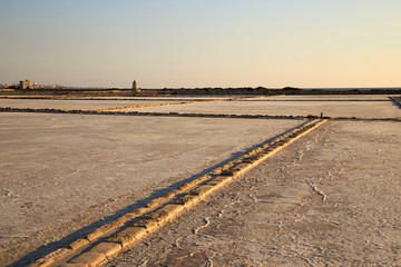 Antiche saline in disuso sull'Isola Lunga (Marsala). 