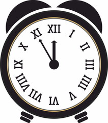 alarm clock black isolated image