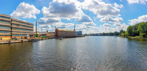 Berlin Schöneweide Panoramic View XXL historic industry area Spree river Spreeufer Köpenick...