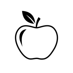 Apple vector icon on white background