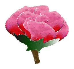 Rose from the composite details of the puzzle