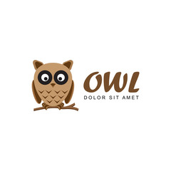 owl logo template design vector