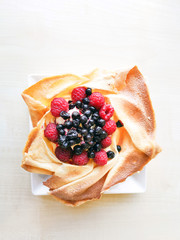 delicious fruit dessert ready to eat