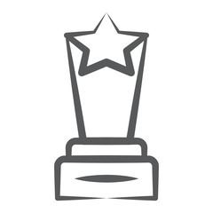 
Trendy vector of achievement trophy,  icon 
