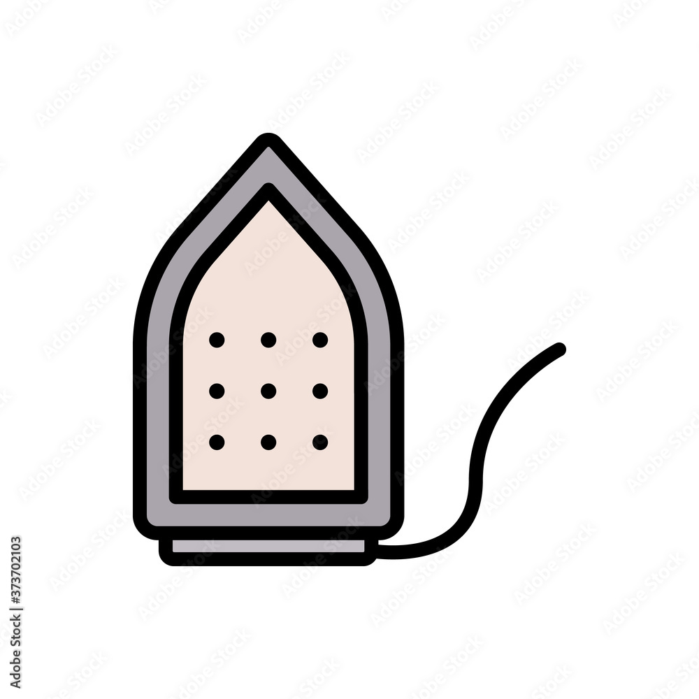 Poster iron icon. simple color with outline vector elements of laundry icons for ui and ux, website or mobi