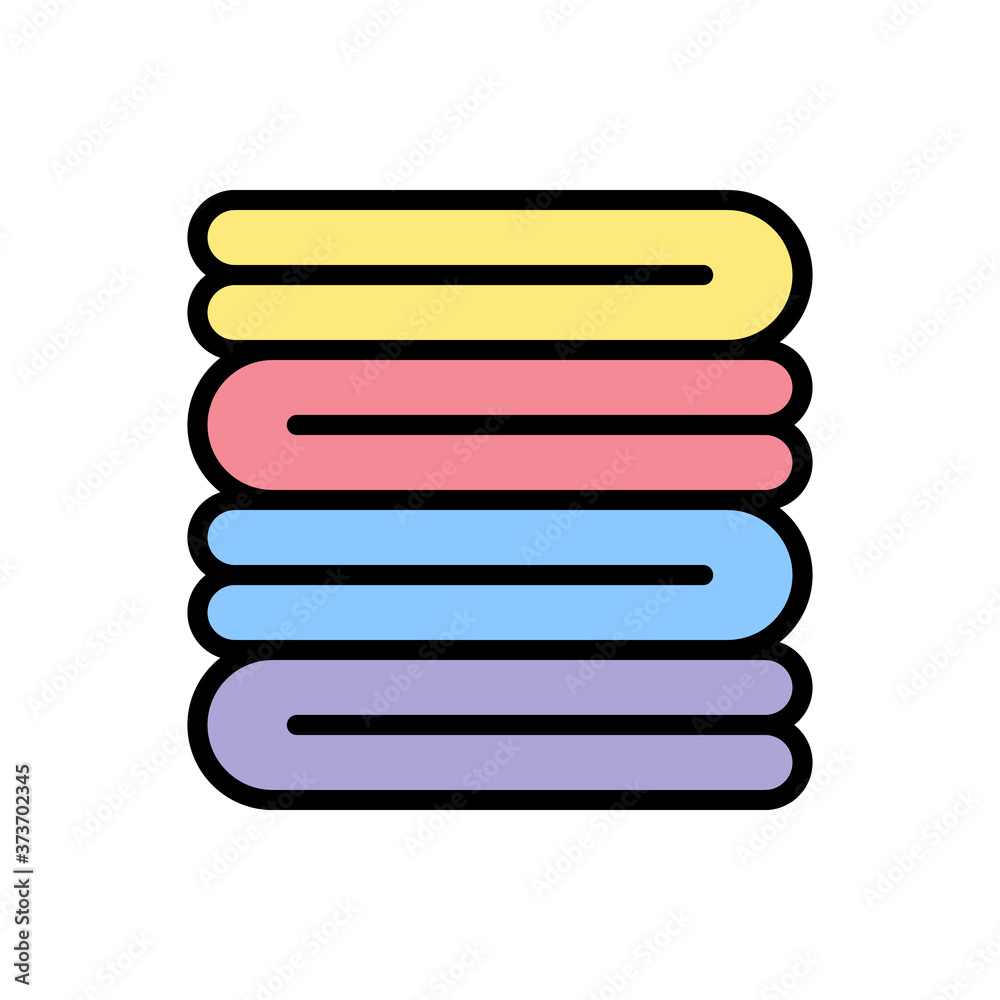 Poster napkins clean icon. simple color with outline vector elements of laundry icons for ui and ux, websit