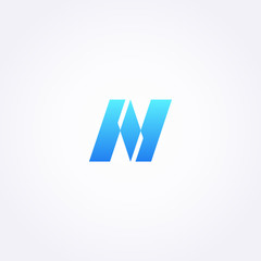 N letter creative logo design for digital company