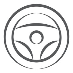 
An icon of steering in hand drawn style 
