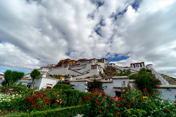 Lhasa ex Tibet now China, Chengguan District The Potala Palace, the main residence of the Dalai...