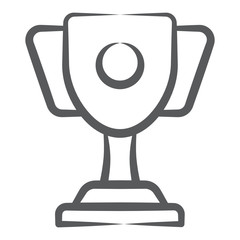 
An icon design of winner trophy, hand drawn vector 
