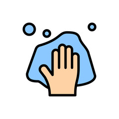Hand wash icon. Simple color with outline vector elements of laundry icons for ui and ux, website or mobile application