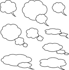 Fototapeta premium set of speech bubbles