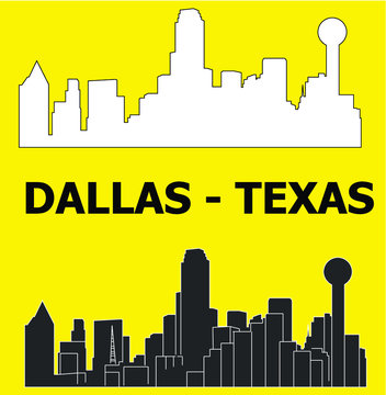 Dallas, Texas city silhouette