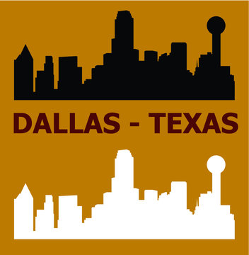 Dallas, Texas city silhouette