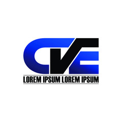 Letter CVE simple monogram logo design