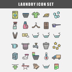 simple set laundry icon set vector