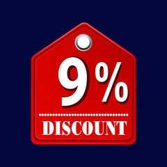 Sale discount icons. Special offer price signs | 9 percent Discount Icon symbols | Vector, SVG,EPS,PSD,AI,PNG, File.