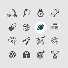 Fitness and Sport vector icons