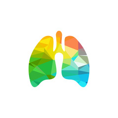 Lung logo design vector template