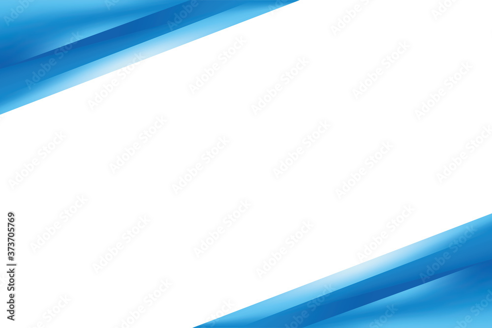 Fototapete abstract smooth blue corner background design template vector, blurry blue white mesh gradient backg