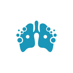 Lung logo design vector template