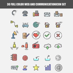 flat icons for web and mobile applications