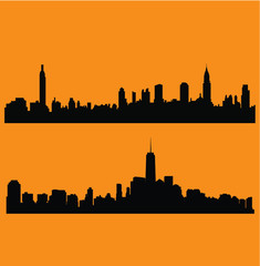 Naklejka premium New York old & now