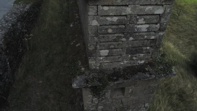 Horreo in Galicia. Old granary in rural village. Spain
