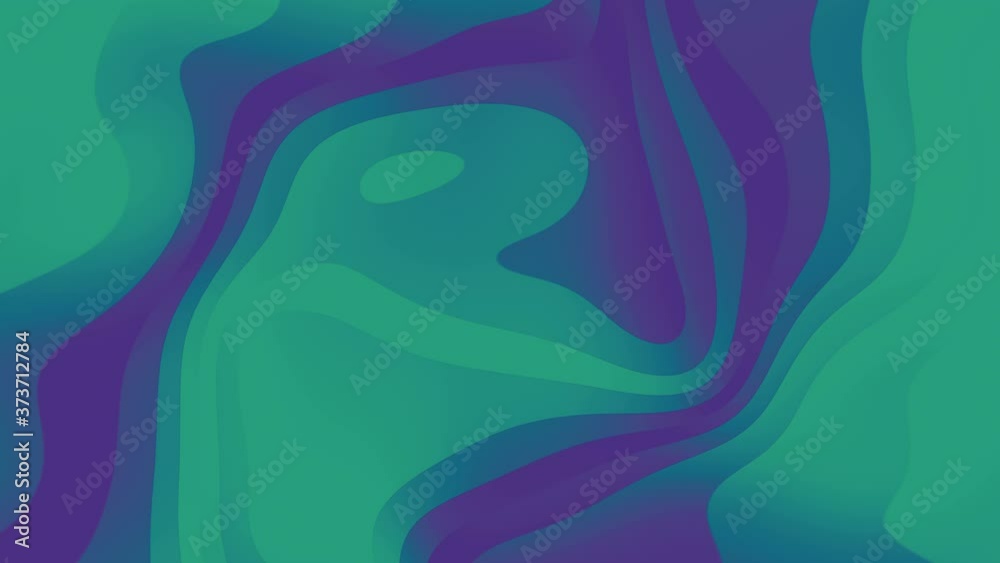 Poster Flowing gradient lines loop animation. Wavy design element. 3d render. 4K UHD